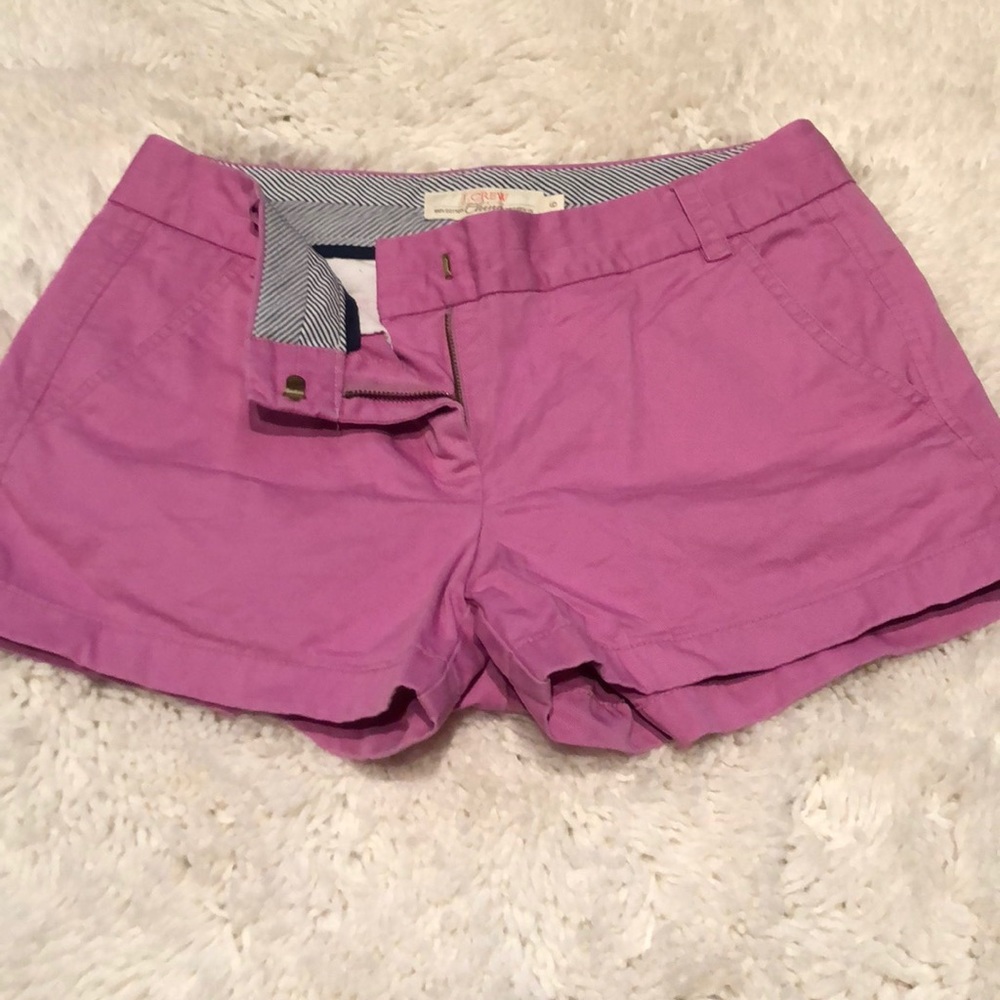 Purple j crew broken-in chino shorts